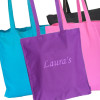 Personalised Purple Tote Bag Embroidered Eco Cotton Bag