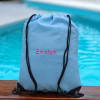 Personalised Gym Bag Blue School PE Sports Drawstring Bag