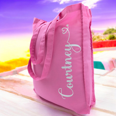 Personalised Tote Bag Custom Name Printed Cotton Bag