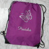 Butterfly PE Bag Personalised Drawstring Gym Sack