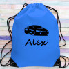 Sports Car PE Bag Personalised Drawstring Gym Sack