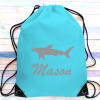 Personalised Shark Gym Bag Drawstring PE Sports Sack