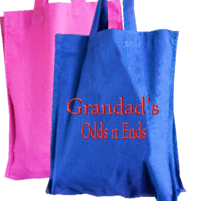 Small Tote Bag Personalised Blue Cotton Hand Bag