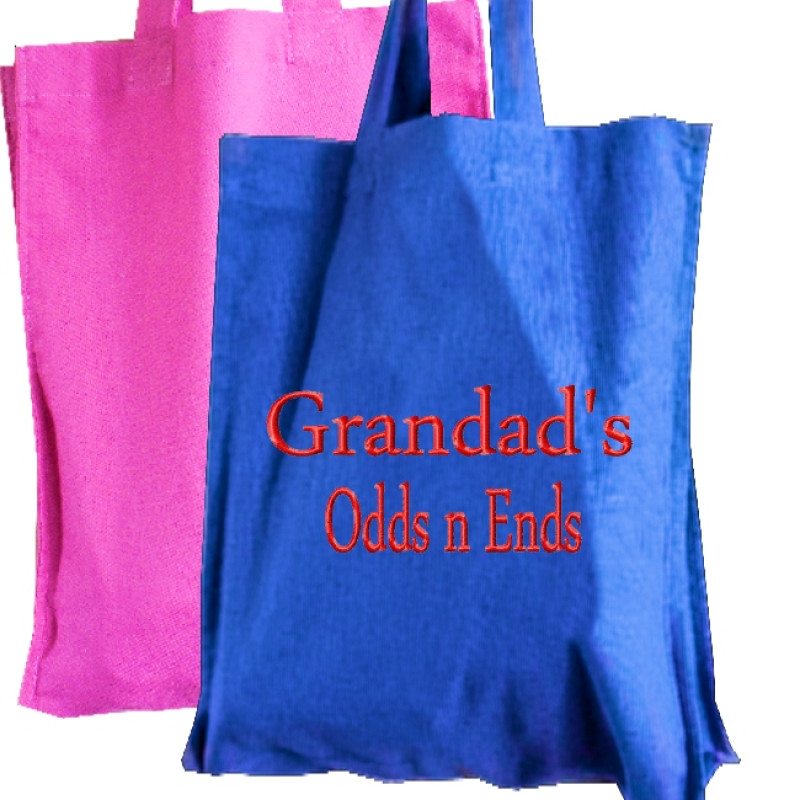 Small Tote Bag Personalised Blue Cotton Hand Bag