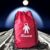 Personalised Childrens Drawstring Bag Personalised Spaceman PE Sack