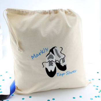 Personalised Shoe Bag Tap Dance Shoes Embroidered Bag