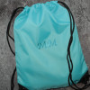 Personalised Drawstring Swim Bag Aqua Blue Gym Sack Embroidered