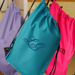 Personalised Swim Gym Bag Aqua Blue Sports PE Sack