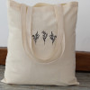 Personalised Tote Bag Natural Flowers Embroidery