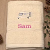 cream name caravan gift camping towel