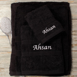 Personalised Towel Bale Bath Sheet Hand Towel Flannel Choose a Colour