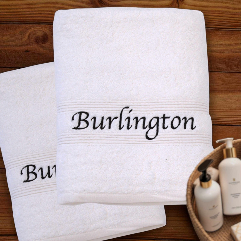 AirBnB Hotel Towel Set Pair of White Bath Towels