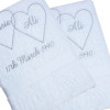 Hearts Bath Towels Personalised Entwined Hearts