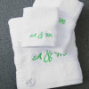 Anniversary Towels Set Couples Initials 3pc Gift Set