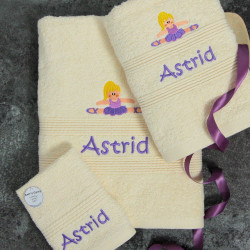 Ballerina Towels Personalised Kids Towel Set