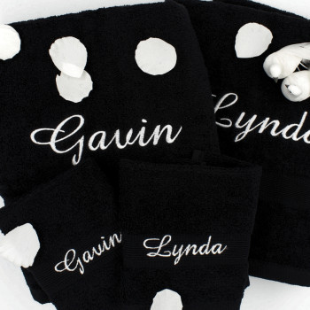 Personalised Towels Double Bath and Face Gift Set