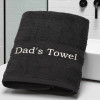 Personalised Towel Black Bath Towel