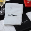 Embroidered Hand Towels Personalised Black and White Set