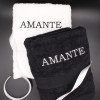 Embroidered Hand Towels Personalised Black and White Set