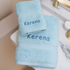 Personalised Blue Towel Set Hand Towel and Face Flannel