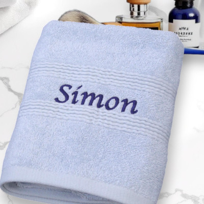 Personalised Hand Towel Blue Hand Towel