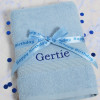 Personalised Blue Towel with Gift Ribbon
