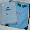 Swim Towel with Bag Personalised Blue Swimmer Towel and Bag Set