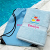 Personalised Swim Towel with Bag Fishes Towel Set