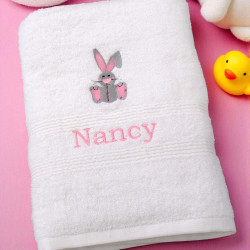 Bunny Rabbit Towel Personalised Bath Towel
