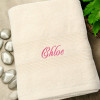 Personalised Bath Towel Cream Cotton Towel