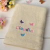 Personalised Childs Towel Girls Butterflies Towel