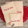 Personalised Towel Bale Cream Bath Hand Flannel