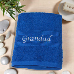 Personalised Hand Towel Royal Blue Hand Towel