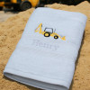 Digger Towel Personalised Bath Towel