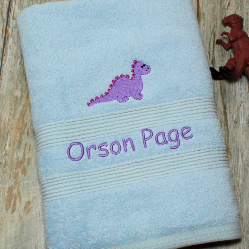 Dinosaur Towel Personalised Dinosaur Bath Towel