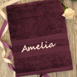 Personalised Towel Purple Bath Towel
