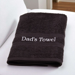 Personalised Towel Black Bath Towel