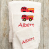 Fire Engine Towel Set Childrens Personalised Towels
