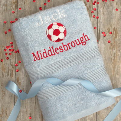 Sports Team Towel Personalised Football Towel