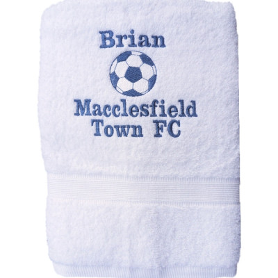 Personalised Football Towels Football Club 3pc Towel Set