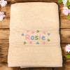 Personalised Hearts Towel Scatter Hearts Bath Towel