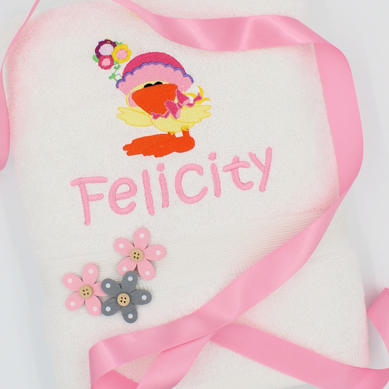 Girls Bath Towel Embroidered Bath Towel Personalised Gift