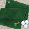 Personalised Golf Towel Green Monogrammed Golfers Towel