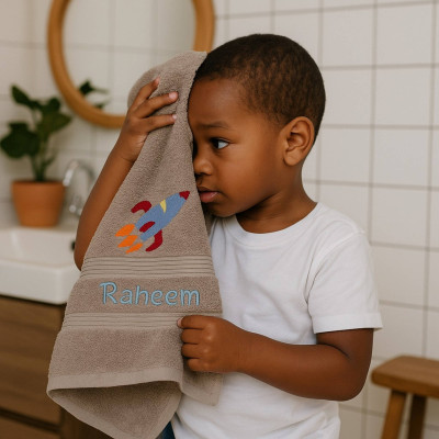 Kids Personalised Towel Childs Name Bath Towel