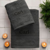 Bath and Hand Towels Personalised Grey Gift Set