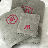 Monogram Bath Towels Old English Gothic Initial Towel Set