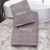 Personalised Grey Towels Hand and Flannel Gift Set