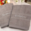 Personalised Grey Hand Towels Couples Gift Set
