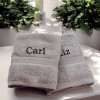 Grey Guest Hand Towels Personalised Gift Set
