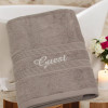 Personalised Charcoal Grey Towel Embroidered Bath Towels